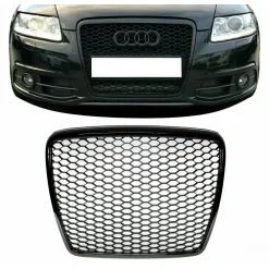 Alternative view of Audi A6 C6 4F RS6 Grill 04-11 Blanksvart