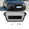 Blanksvart honeycomb-grill i RS4-stil för Audi A4 B8.5 2012–2015 – ge din bil en sportig och exklusiv front