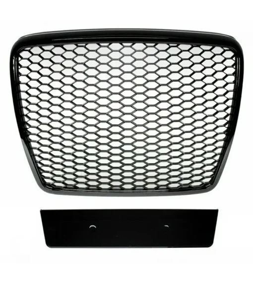 Audi-A6-C6-4F-RS-Grill-Blanksvart