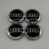 Audi-Centrumkåpor-Svart-Krom-4-pack