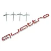 Audi-Quattro-Emblem-Röd-Till-Grill