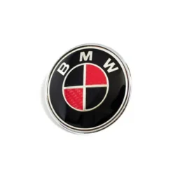 BMW-Emblem-Kolfiber-Röd-Svart