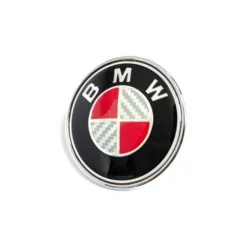 BMW-Emblem-Kolfiber-Röd-Vit