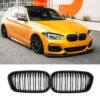 BMW-F20-F21-Grill-Dubbelribb-2015-2019-Blanksvart
