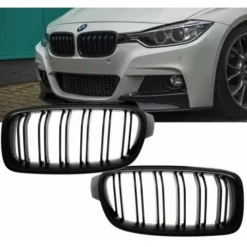 BMW F30 F31 Grill Njurar Dubbel mattsvart