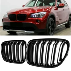 BMW-X1-E84-Grill-Dubbelribb-Blanksvarta