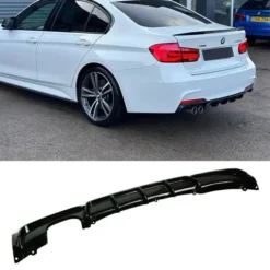 Ge din BMW F30/F31 ett sportigare bakparti med M-Performance diffuser i blanksvart finish – perfekt passform och snabb leverans!