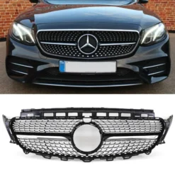 Diamantgrill Mercedes W213 C238 Svart