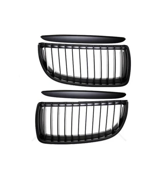 BMW E90 E91 Njurar Grill Dubbelribb Pre LCI 05-08 Matt