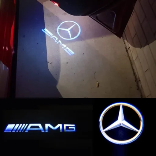 Mercedes AMG logga projektorlampor