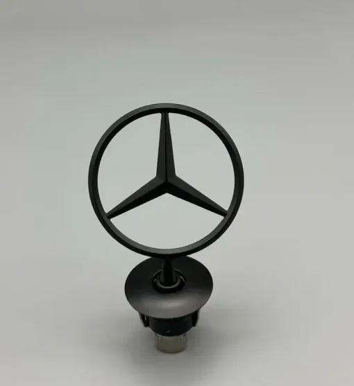 Mercedes-Stjärna-till-Huv-Blank-Svart