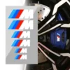 BMW M stickers 6-pack i vit – sportiga dekaler för bilstyling och detaljer