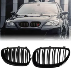 BMW-E60-E61-Grill-Dubbelribb-M-Design-Blanksvart-2003-2009