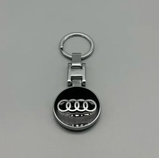 Audi-Logo-Nyckelring-Svart