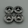 Mercedes-Benz svarta centrumkåpor – 4-pack navkåpor med elegant och sportig design
