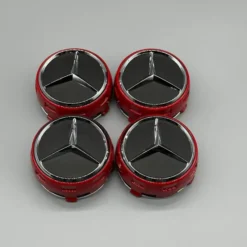 Mercedes-Centrumkåpor-AMG-Edition-Röda-4-Pack