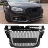 Ge din Audi A3 8P ett aggressivt RS3-utseende med blanksvart honeycomb-grill – perfekt passform och sportig bilstyling.