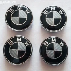 BMW centrumkåpor navkåpor svart vit kolfiber 60mm