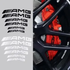 AMG bromsoksdekaler i 6-pack – välj svart eller vit för att ge din Mercedes-Benz en sportig och exklusiv stil.