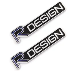 R Design emblem Volvo Black Blå