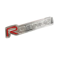 R Design emblem Volvo Röd Silver