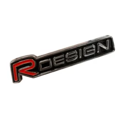 R Design emblem Volvo Röd Svart Silver