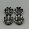 BMW navkåpor svarta – 68 mm centrumkåpor i 4-pack med klassisk design i mörk ton