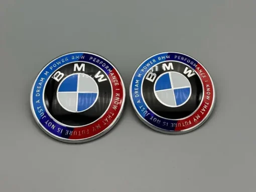 BMW-Emblem-50-årsjubileum-82mm-73mm-fram+bak
