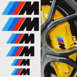BMW M stickers 6-pack i svart – sportiga dekaler för styling av bilens detaljer