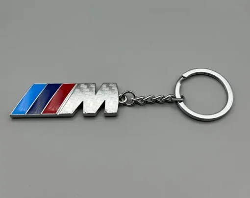 BMW-Nyckelring-Kolfiber-Silver
