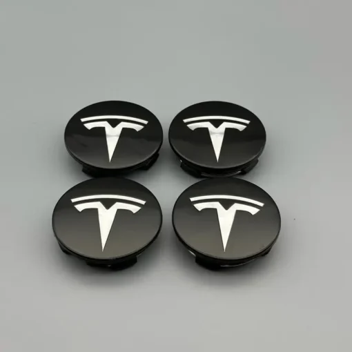 Tesla-Centrumkåpor-Navkåpor-Svart-Vit-