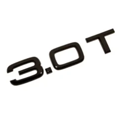 Audi-3.0T-Emblem-Logga-Blanksvart