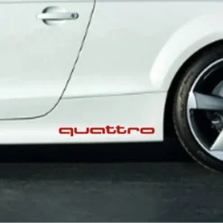 Audi-Quattro-Dekaler-Stickers-Röd