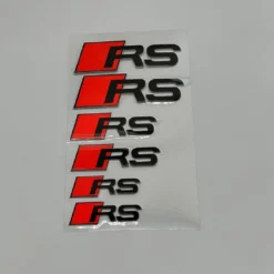 Audi-RS-Stickers-Dekaler-Svarta-6-Pack