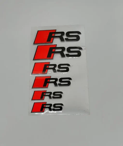 Audi-RS-Stickers-Dekaler-Svarta-6-Pack