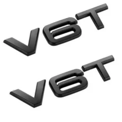 Audi-V6T-Emblem-Logo-Blanksvart