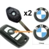 BMW Emblem till Nyckel – 2-pack 11mm Blå/Vit – Dekal i Klassisk Design
