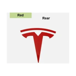 Tesla-Emblem-Bak-Röd