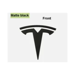 Tesla-Emblem-Fram-Mattsvart