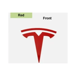 Tesla-Emblem-Fram-Röd