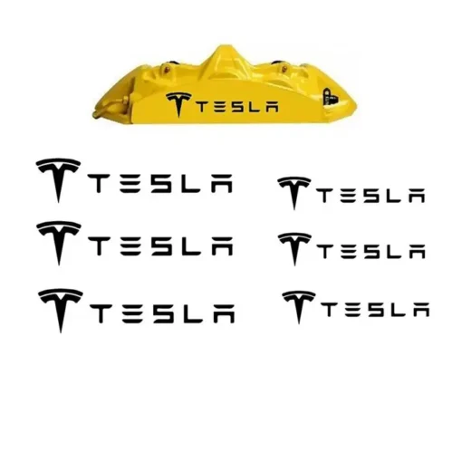 Tesla-Stickers-Dekaler-Bromsok-Svarta