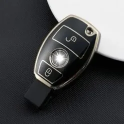 Mercedes-Lyxig-Nyckelfodral-Svart