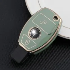 Mercedes-Nyckelfodral-Lyxig-Grön