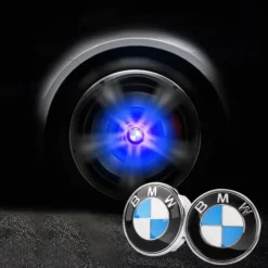 BMW-Centrumkåpor-LED-Snurrande-Blå-Vit