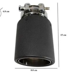 Universal-ändrör-utblås-kolfiber-matt-finish