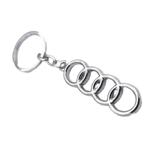 Audi-RIngar-Nyckelring-Krom