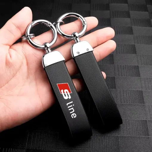 Audi-Sline-Nyckelring-Läder-