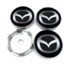 Mazda navkåpor 60 mm – svart 4-pack centrumkåpor med modern design