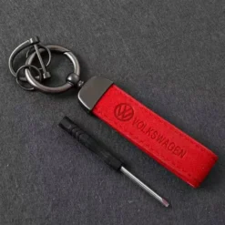 VW-Nyckelring-alcantara-röd