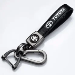 Toyota-Nyckelring-Läder-Svart